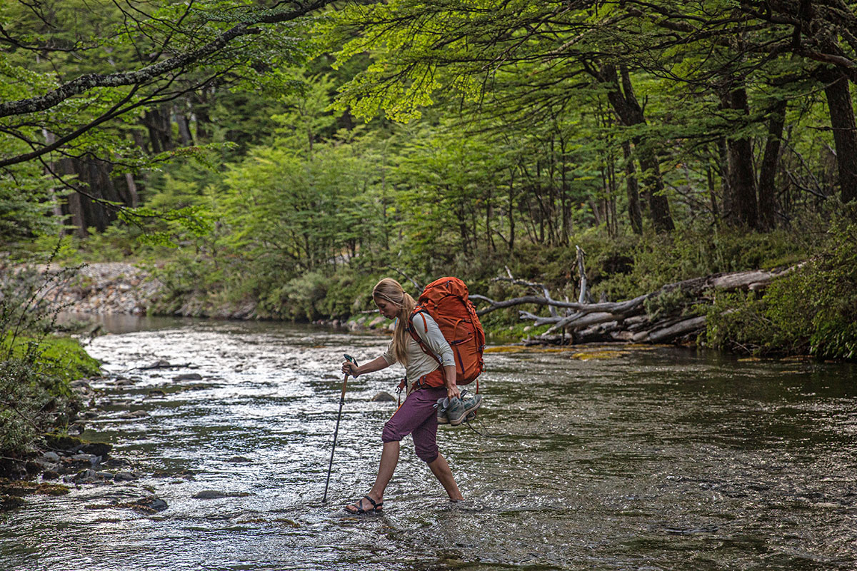 Gregory Jade 63 backpacking pack (water crossing)